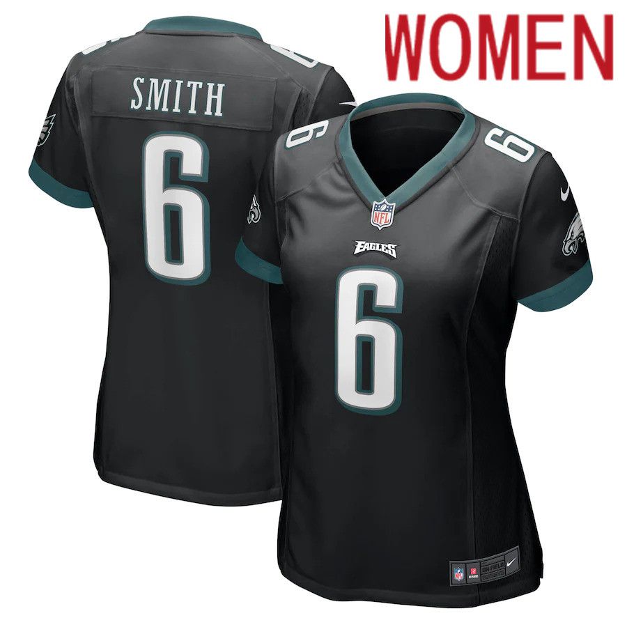 Women Philadelphia Eagles #6 DeVonta Smith Nike Black Game NFL Jersey